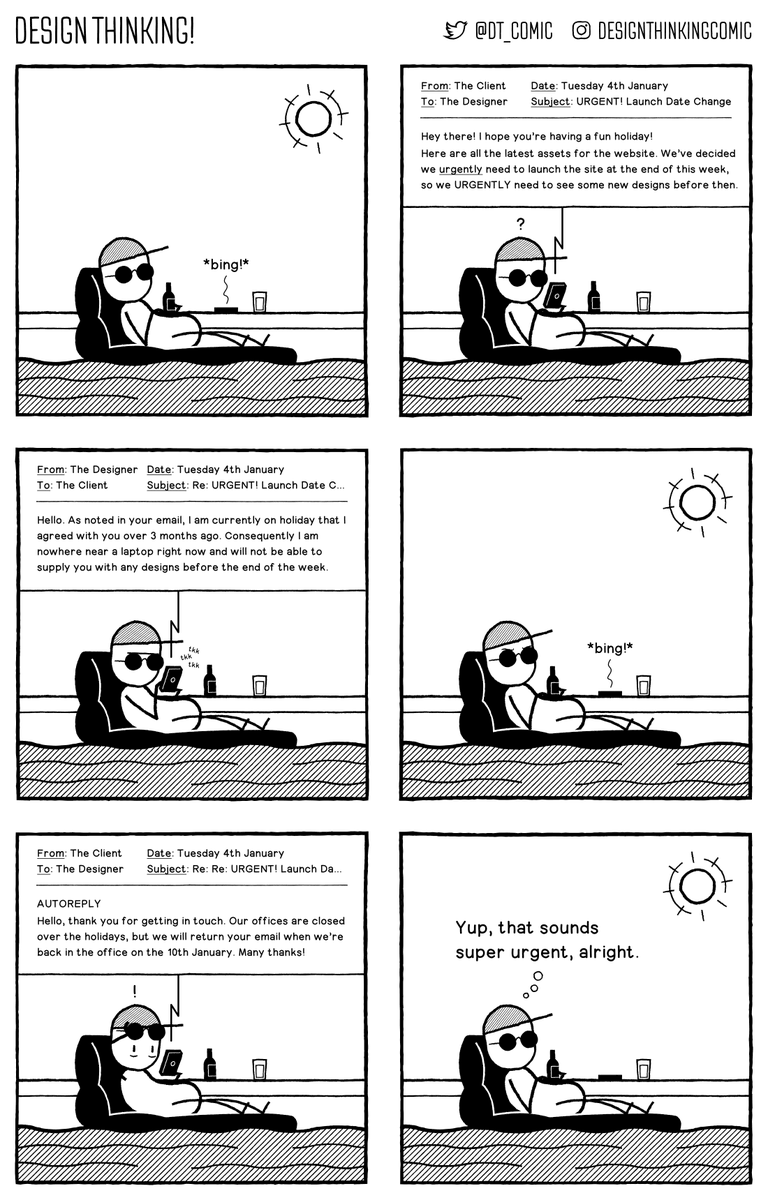DESIGN THINKING Comic On Twitter Don t Bother Me On Holiday 