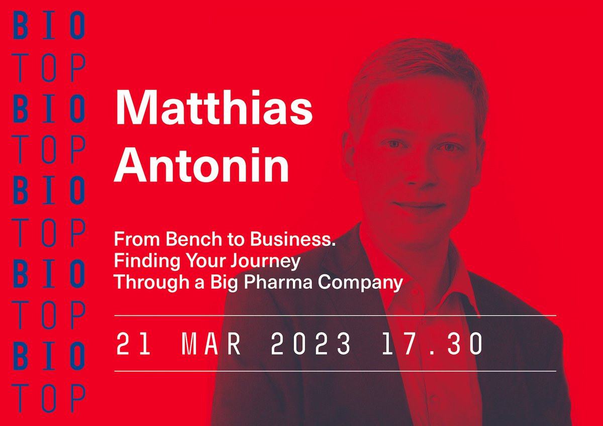 BIOTOP_Seminars's tweet photo. Join us (online) next week, 21st of March for our #BIOTOPSeminar with Matthias Antonin PhD, Global Medical Science Director at  #Roche to learn more about Bench to Business.
Register in the link below @Science_MEDMUNI @muni_cz @MUNI_Science @RECETOX @CEITEC_Brno @FNUSA_ICRC https://t.co/BbxlL4EpRY