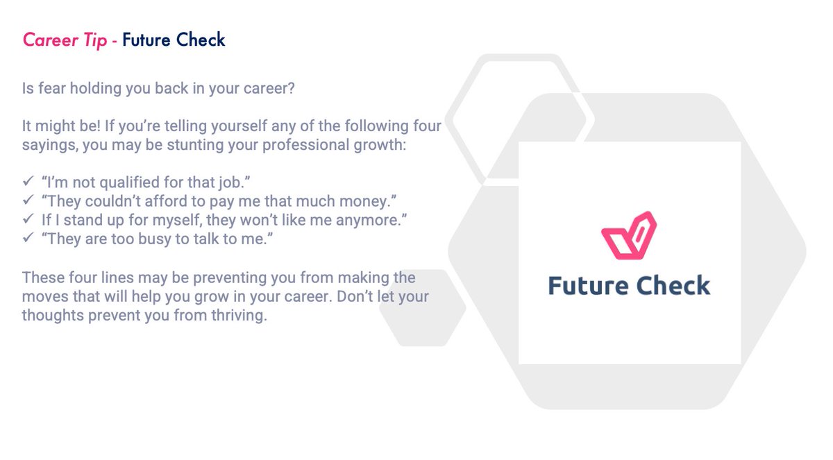 futurecheckme's tweet photo. #workadvice #motivation #workplacewellness #careerchange #careeradvice #futurecheckme #southafrica 

Join Future Check for career advice, share your experiences, review your current employer and discuss workplace issues that matters most anonymously. https://t.co/UogZVtGmvd