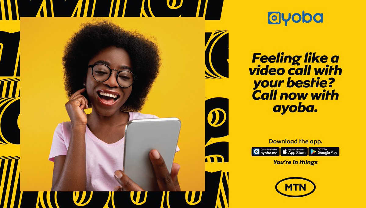 mtnug's tweet photo. Distance can't keep us apart! This weekend my bae and I are using the #Ayoba app to video call and keep our relationship strong 💪📱❤️
Download the app to do the same; https://t.co/98rNt3IfHa
#LongDistanceLove #VirtualDateNight #StayConnected #MTNxAyoba https://t.co/4cWfBaLD9Q