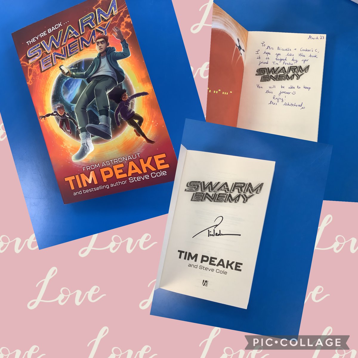 What a lovely gift from Mrs Whitehead for Conkers. She bought us a special class book from our British hero @TimPeake who had even signed our book. #specialbooks