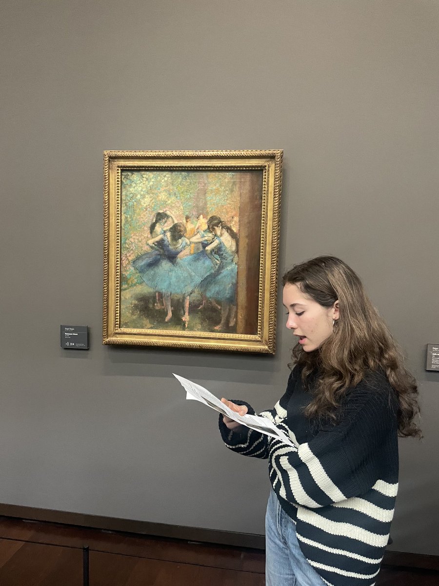 MontcrestEurope's tweet photo. Three of our students researched and prepared short presentations to teach the group about paintings by Monet, Degas, and VanGogh. They did a wonderful job! https://t.co/f3XxLTRMyL