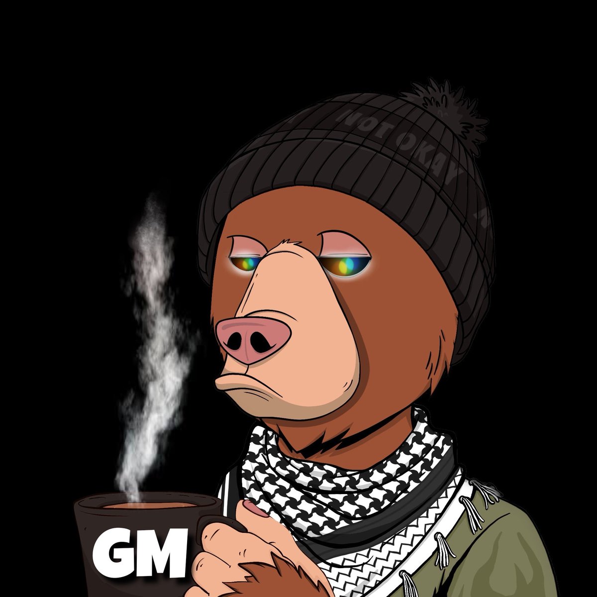 TheSlothReal's tweet photo. GM web3! #OkayToNotBeOkay @Not_OkayBears https://t.co/FPh6ZgNUg4