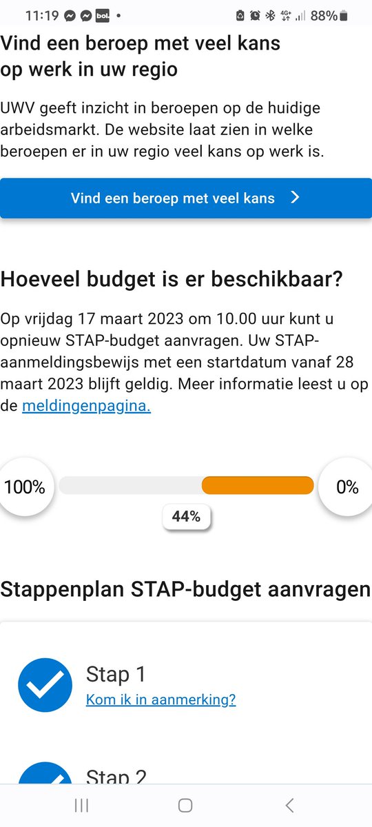 JosvGroenestijn's tweet photo. #stapbudget Nog maar 44%... en nog steeds 'meer dan een uur' 😡 https://t.co/d9cONIKZJH