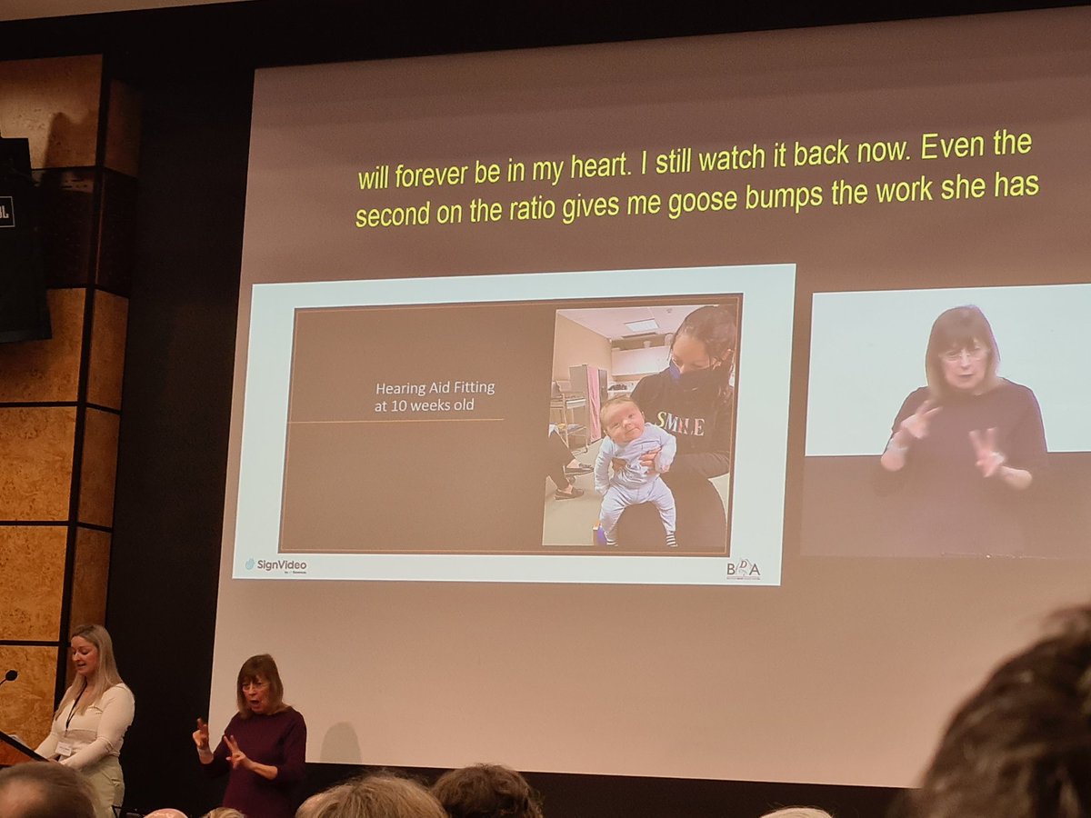 Katie Little John's presentation for me highlights that timing is everything. Deaf role models have such a positive influence on new parent's language choices at a time when they're surrounded by clinicians still favouring the medical model #BSLConference @BDA_Deaf #BSL