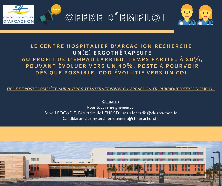 [OFFRE D'EMPLOI] #OffreEmploi #offreemploi #bassinarcachon