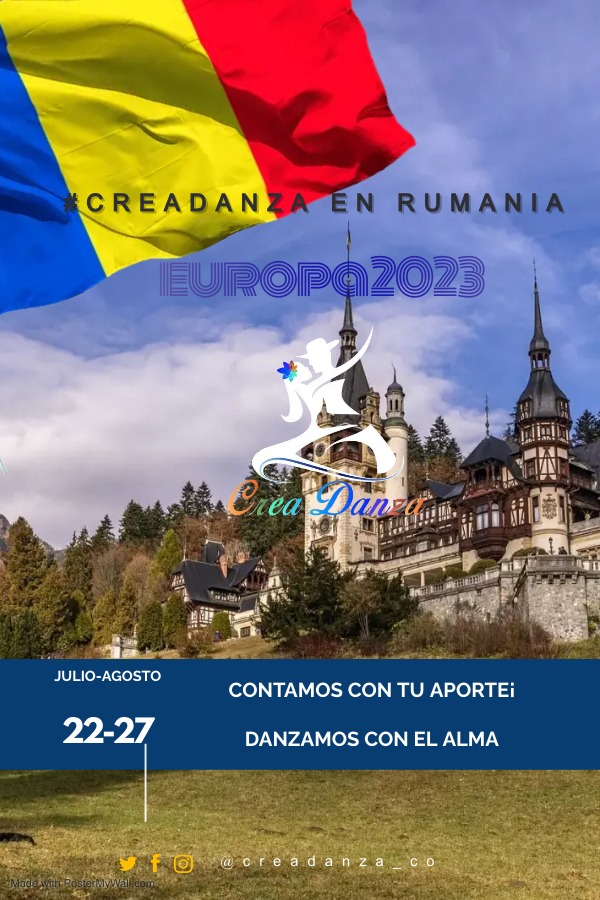 CreadanzaColo's tweet photo. #rumania nos espera para brindarle a su gente todo nuestro folclor Colombiano.
Síguenos y se parte de este sueño.
#danza
#mincultura #creadanza #amor
#Viajes #Colombia
Aporta! Es muy importante para nosotros
https://t.co/1k5r8cc4yw https://t.co/kyv8s2igzk