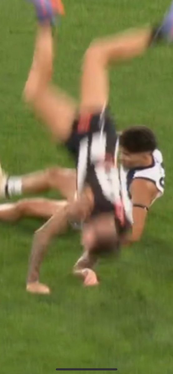 AlextheGreat_IV's tweet photo. Jeremy Howe? More like Jeremy Ow. #AFLCatsPies #AFL https://t.co/J29zglEskt