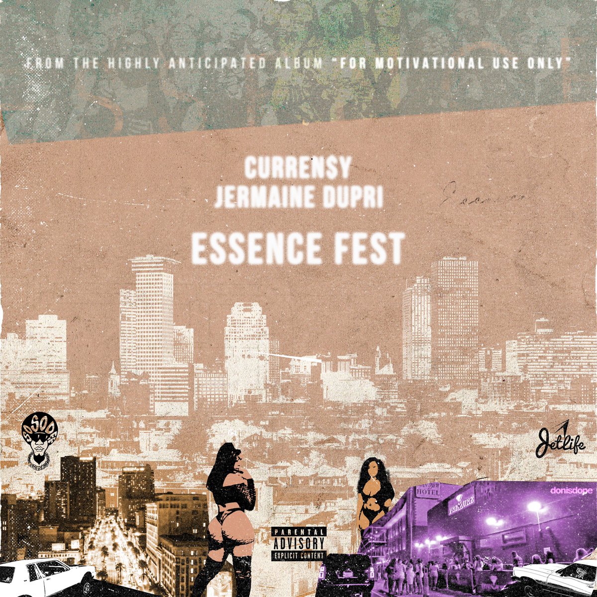 donisdope's tweet image. Essence Fest Alt Cover #SoSoJets #Spitta #JD #donisdope
