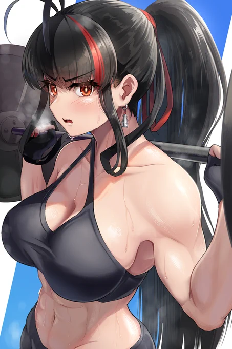 筋トレするうちのこ 