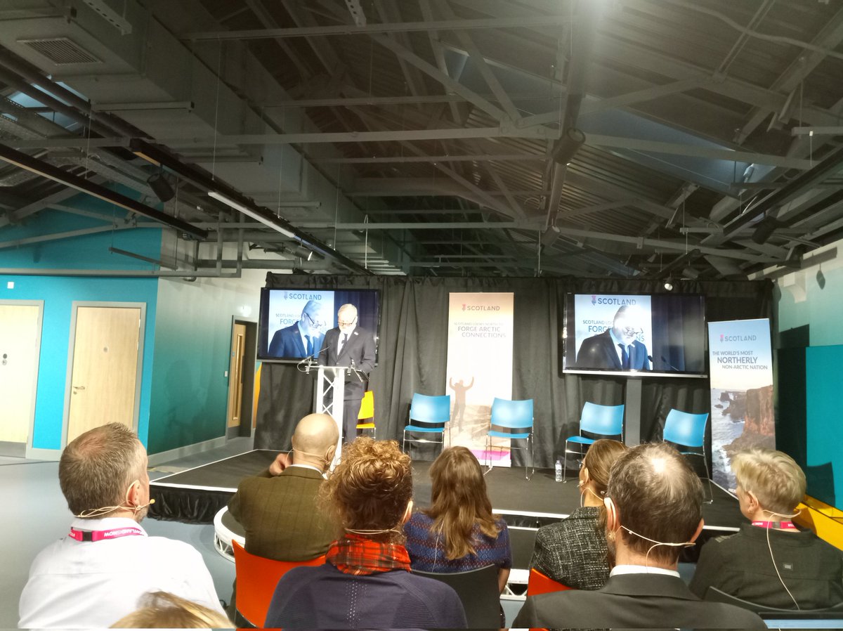 Arctic Frontiers Abroad conference in Aberdeen. Here representing <a href="/eprc_eu/">European Policies Research Centre</a> <a href="/SC4sd/">Strathclyde Centre for Sustainable Development</a> and joining colleagues of <a href="/ScotArcticNet/">ScotArcticNet</a> - Angus Robertson MSP highlighting the importance of Arctic links for Scotland