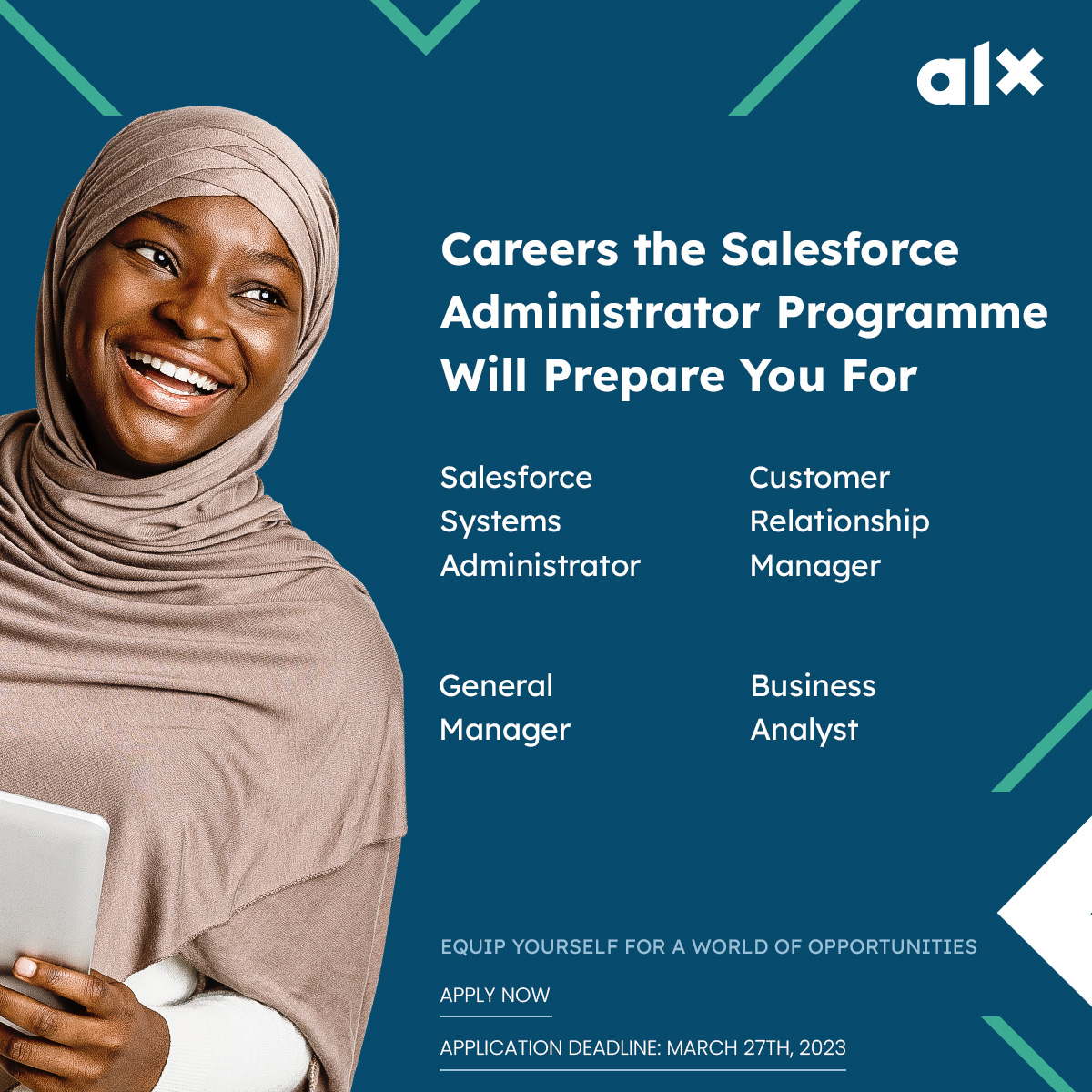 PulseLiveKenya's tweet photo. ALX in partnership with Mastercard foundation is providing you access to world-class programme training at no cost.
Become an Internationally Certified Salesforce Administrator.
Apply now: https://t.co/lcbPu0kDNM
#DoHardThings #ALXTech #FeatureByALX https://t.co/RJAdGBsbaG