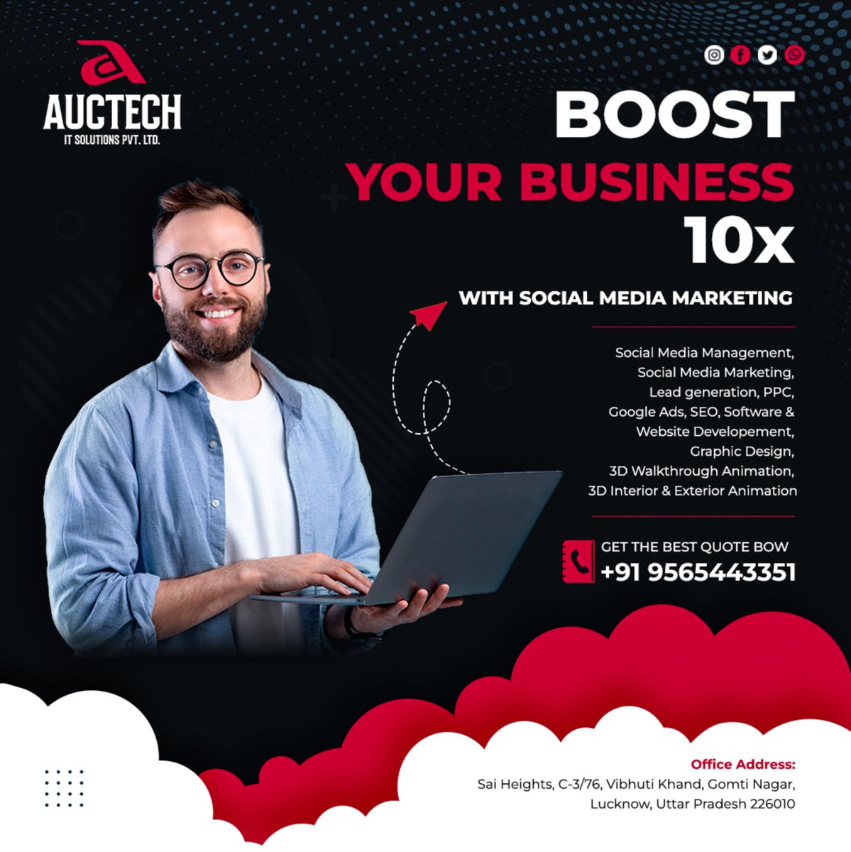 auctech_it's tweet photo. we can help you achieve your goals and see a 10x boost in your business.
Get The Best Quote on : +919565443351
To Know More Visit Us At : https://t.co/89x3y0zixr
-
-
#auctech #auctechitsolutions #advertisingagency #advertisingagencylucknow #onlinemarketing #socialmediamarketing https://t.co/LFClbogVFp