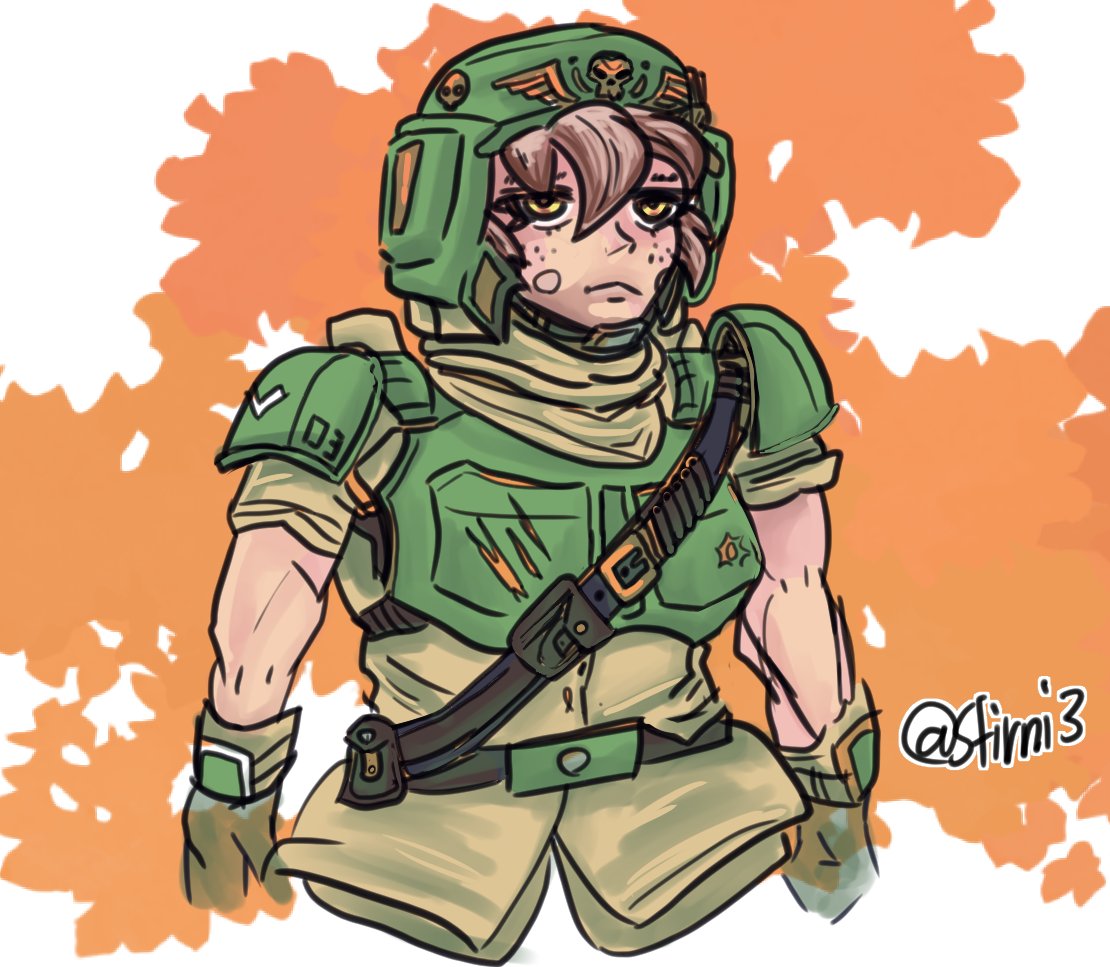 Stirni3's tweet photo. I drew some cadians, ready for deployment! #warhammer40k #40kart https://t.co/x5050XoYFu