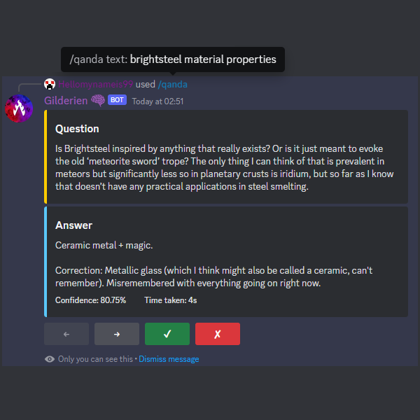 GilderienBot's tweet photo. Hello! Gildy here. I've got a new AI-powered search engine for my Inheritance Cycle Q&amp;A database - It's like the new Bing, but only for @Paolini's AMA answers!

Join @TheArcaena to try it out at https://t.co/1PXPv9d53s https://t.co/5hkkZXOVbe