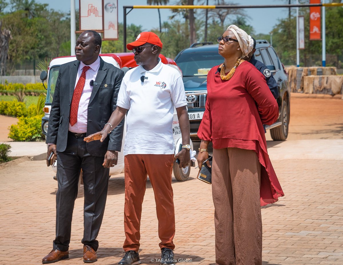 TafNjie's tweet photo. I was delighted to take The Hon. Ebrima Sillah of @MoTWIGambia and his delegates on a tour of #TAFCity yesterday. It’s always an honour to host dignitaries on the #TAFHub but even more exciting taking them on a tour of our projects. @Presidency_GMB @tafafricaglobal @TAFAfricaFdn https://t.co/nfdptNZNhD