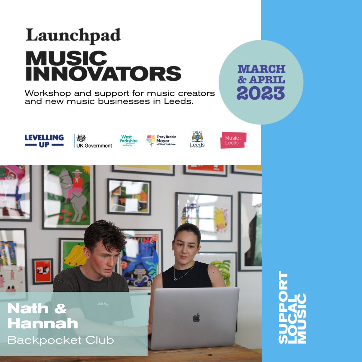 backpocketclub's tweet photo. Cooee! 

We’ll be delivering a session on Music Marketing at the next @_launchpadmusic Innovators workshop! Monday 20th March at Sheaf St alongside James Bevan from @_oneninenine

🚨 Sign up before it’s full! https://t.co/l8y5kkPH3X https://t.co/zF5J0GBvHt