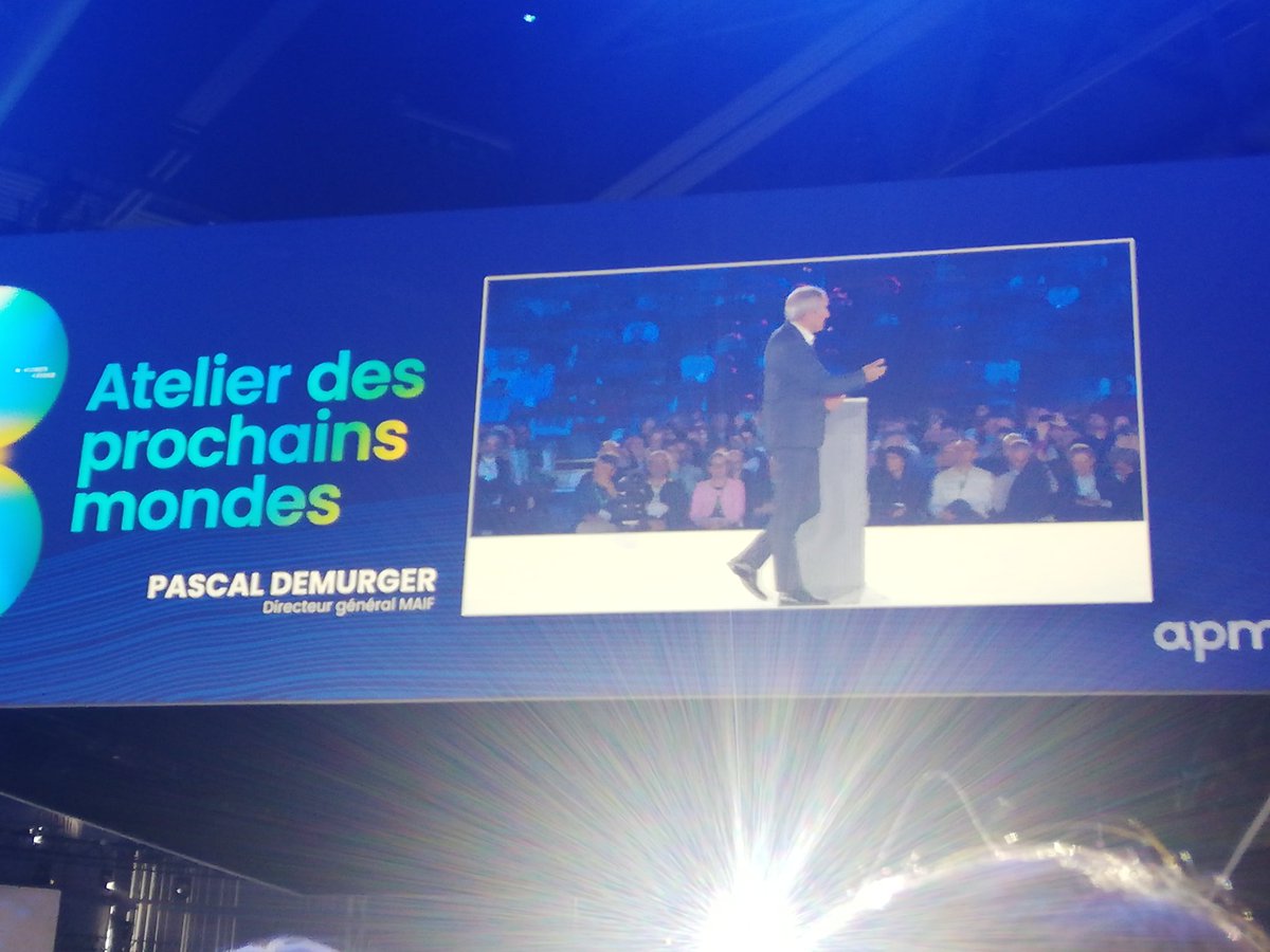 AmabilePhilippe's tweet photo. Pascal Demurger #apm2023 #Maif lorsque qu'il y a un vrai alignement la vie du dirigeant est plus douce https://t.co/nxtA9vZTO1