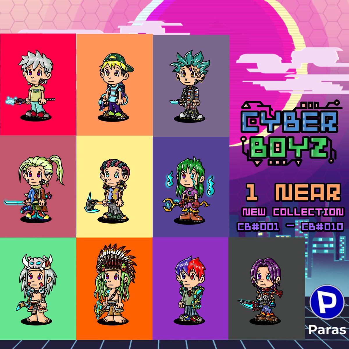 🌟NFT NEW COLLECTION ✨
"🧒CYBERBOYZ⚙️" 
"I hope you like my NFT"😊
Epic Card 🤖
001-010
👇PARAS👇
paras.id/collection/cyb…

#NFT #NFTs #Paras #NFTArtists​ #NFTThailand​ #Nearprotocol       #NFTCollection #NFTCommunity #NFTdrop #NearArtists #NearCollection #Cyber