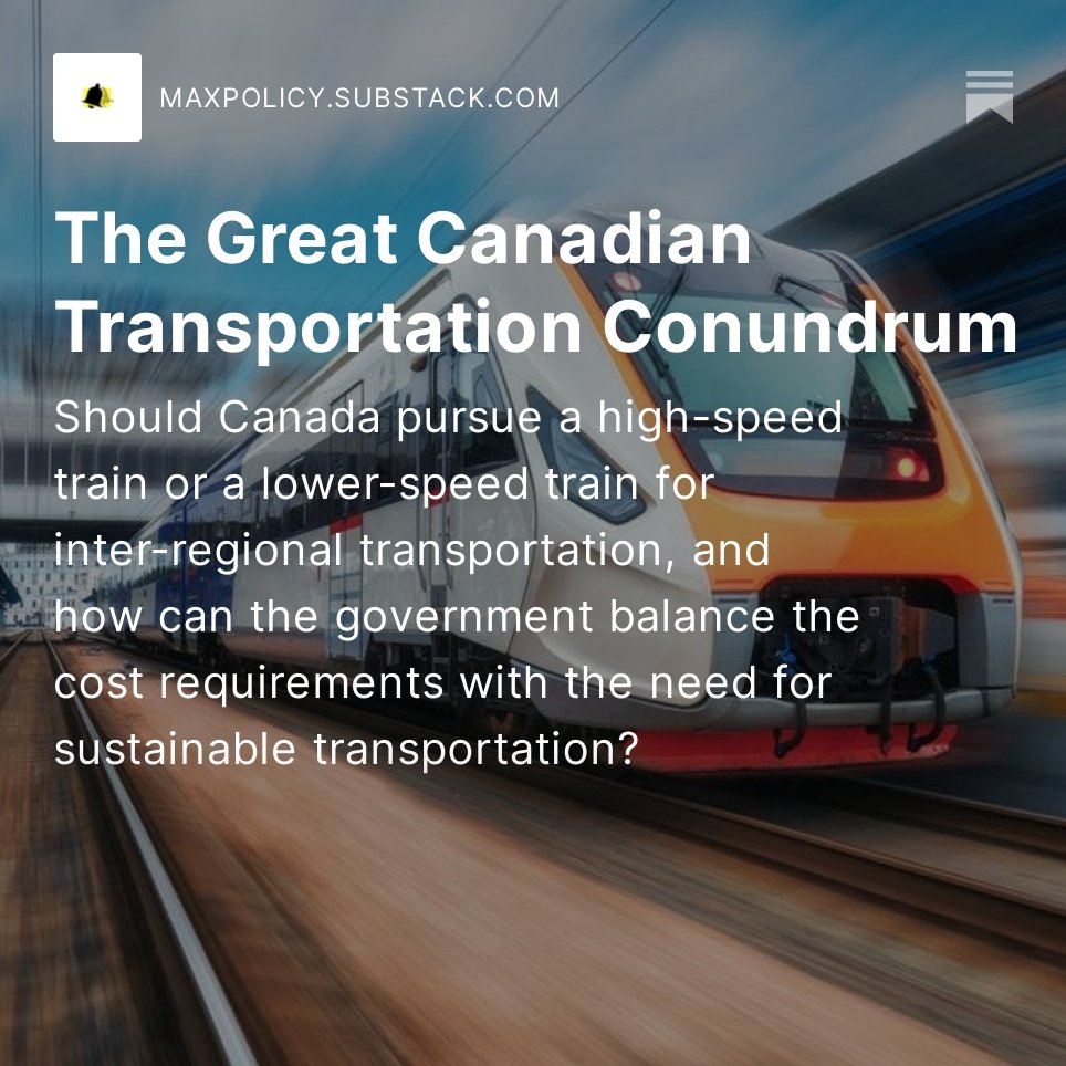 BellNewsletter's tweet photo. ICYMI: Our latest piece from Asma Bouikni covers the evolving transportation landscape in Canada, digging into the seemingly binary choice of high frequency and high-speed trains in the Québec-Toronto corridor 🚉

Read it here: https://t.co/LChCWR4r58

#cdnpoli #viarail https://t.co/zY0xOYW4z8