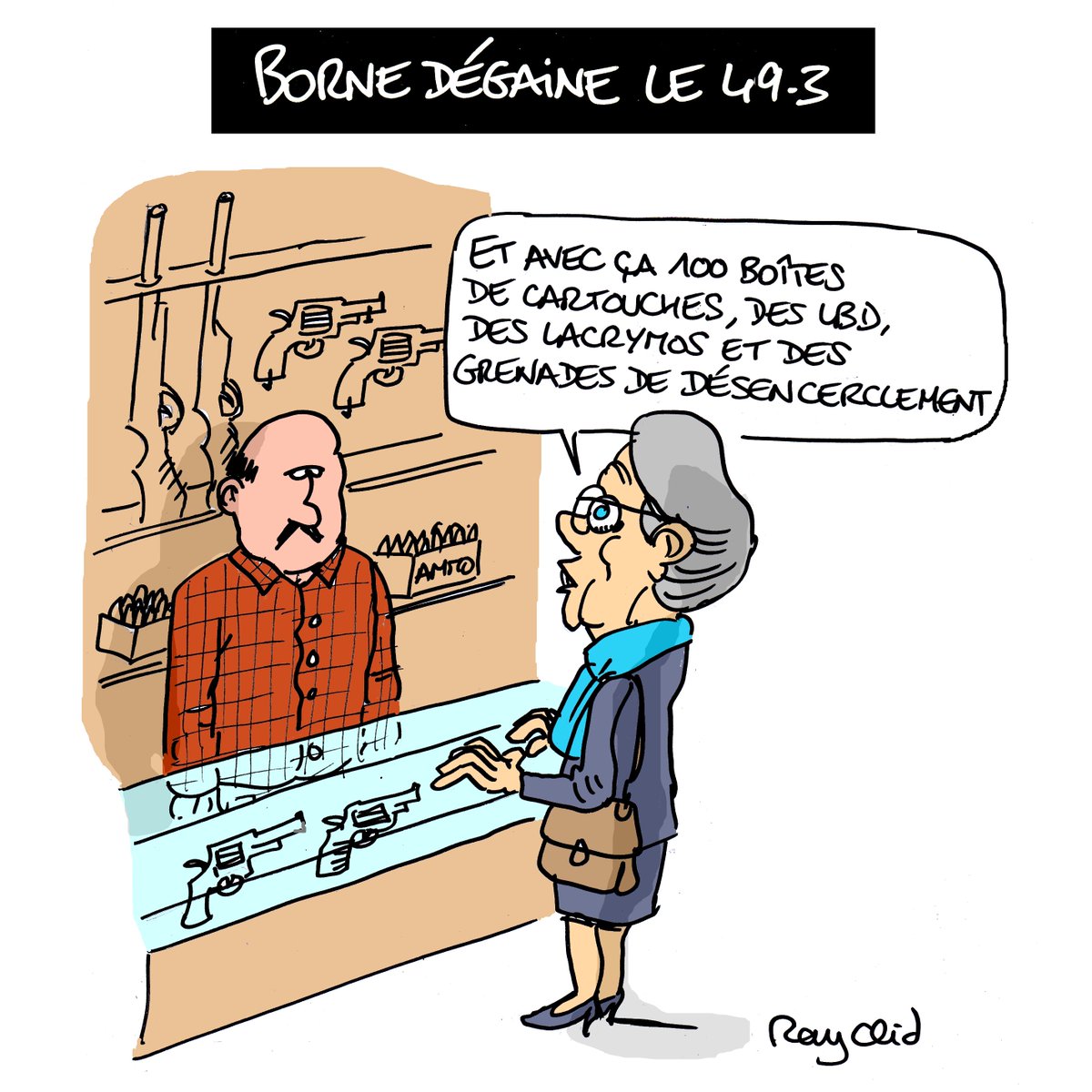 rayclid's tweet photo. Calamity Borne #reformedesretraites #borne #dessin #dessindepresse #politique le 49.3 https://t.co/JtjyGGBeU0