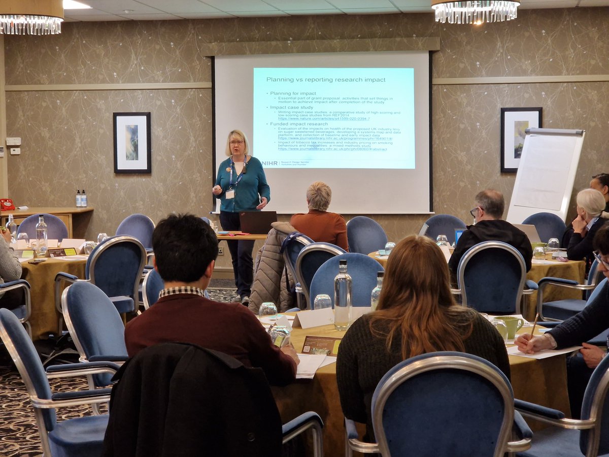 NIHR_RSS's tweet photo. Fantastic session on planning research impact presented by @AliBooth42
Lots of useful insights and #RDSTips #Impact https://t.co/e7KsMoQV4n