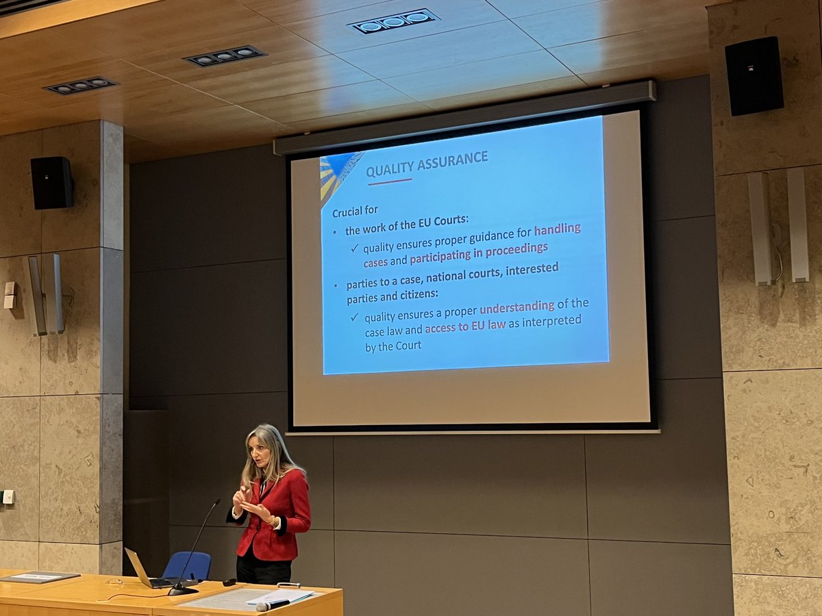 AdentroTrans's tweet photo. A very insightful lecture by Lara Albertinazzi from the CJEU about the work of lawyer linguists and the challenges of legal translation https://t.co/9H4TiBa61Q