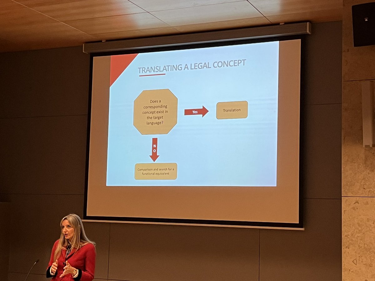 AdentroTrans's tweet photo. A very insightful lecture by Lara Albertinazzi from the CJEU about the work of lawyer linguists and the challenges of legal translation https://t.co/9H4TiBa61Q