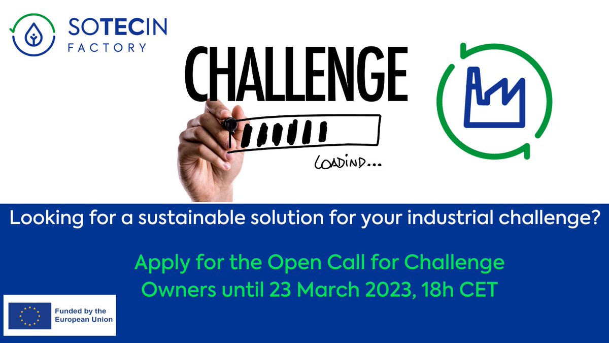 Apply until 23 March 2023, 18h CET for the Open Call for Challenge Owners, designed for private/public industry actors seeking #socialinnovation solution for the mission-based #circulareconomy challenges within their organisation🌱🌍♻️

➡ bit.ly/41rx8Vk