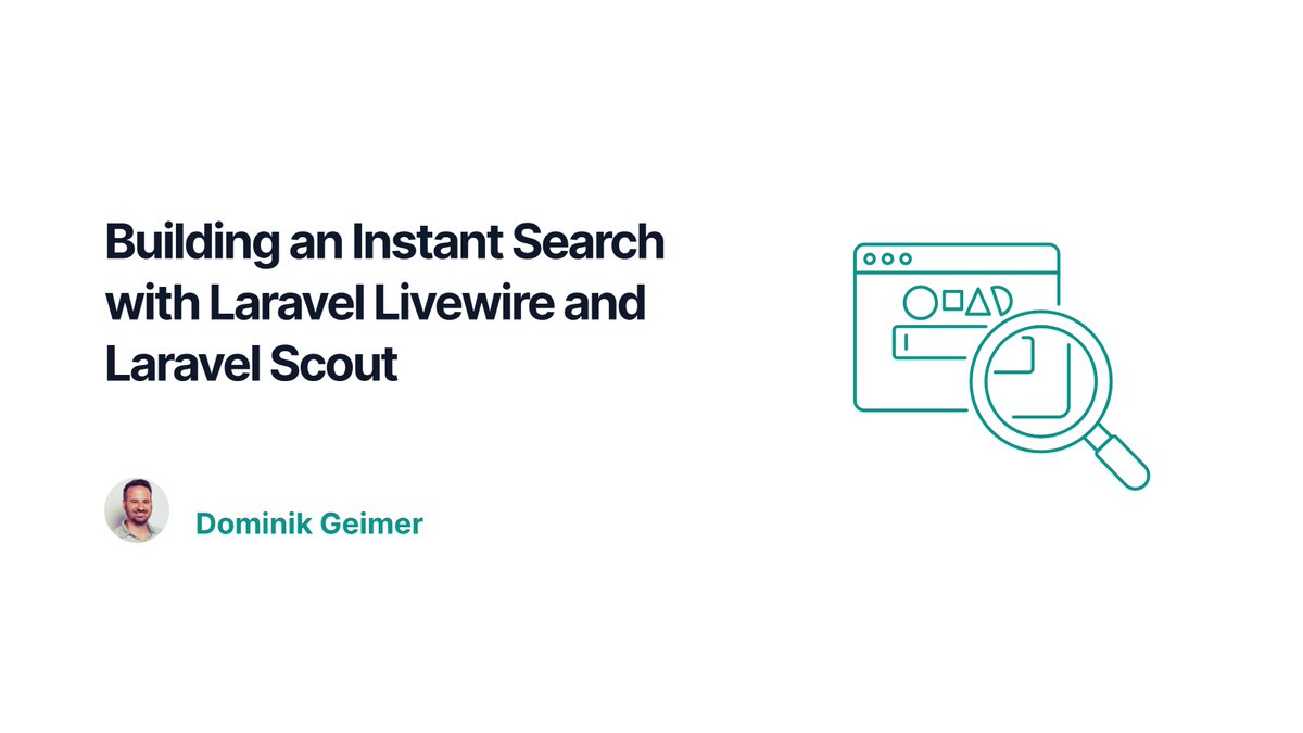 Building an Instant Search 🔎 with #Laravel Livewire and Laravel Scout 🕵️

dominik-geimer.com/articles/build…