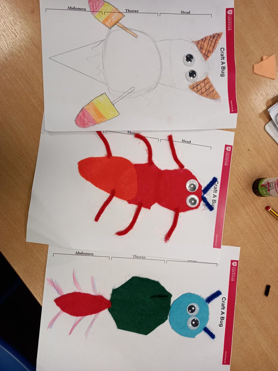 LeicesterFSO's tweet photo. As part of British Science Week, our outreach team has been out and about at KS2,3 &amp; 4 schools training up the next generation of Scientists. 

Check out some Year 3 and Year 6's fantastic creations of bugs

#BritishScienceWeek2023 @uniofleicester @ojsinfo https://t.co/0A4qSGXi3J