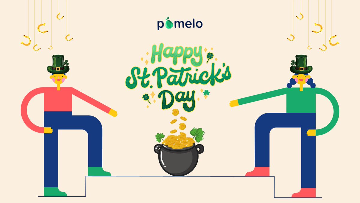 🌈🍀 Happy St. Patrick's Day to the amazing Pomelo Community! 🌈🍀

🌟 Wishing you all the luck in the world today and always! 🌟 

🍀 #StPatricksDay #PotOfGold #PublicGoods 🌟