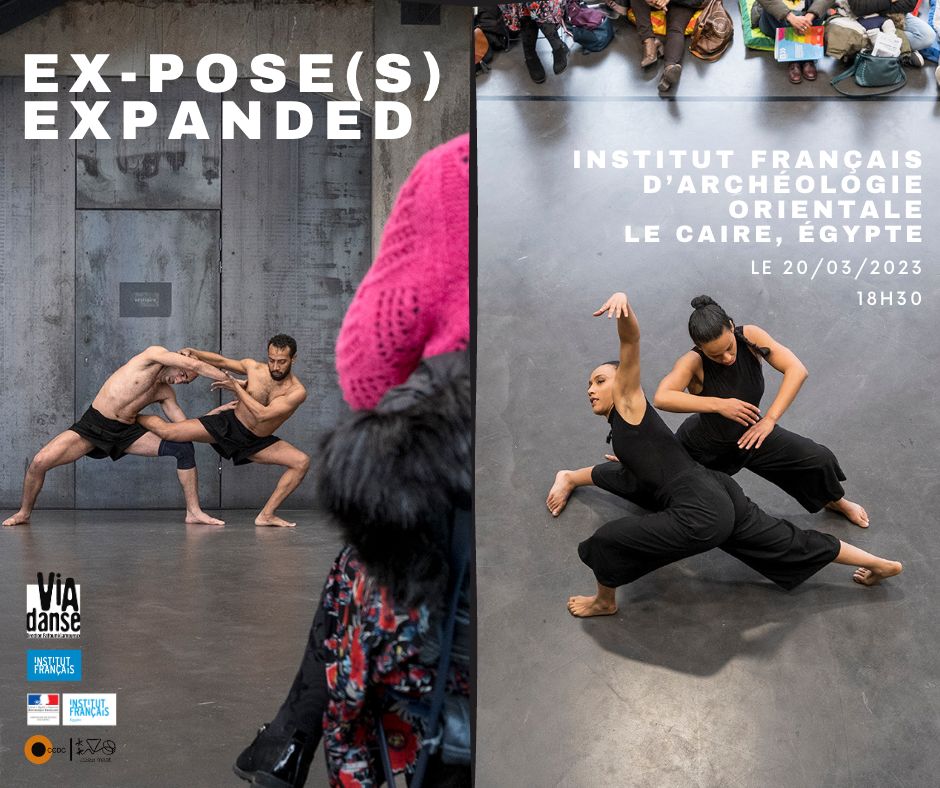 VCcnbfc's tweet image. [EX-POSE(S) EXPANDED]  du 17 au 20 mars, nous sommes au Caire, en Égypte. Dernière phase du projet de coopération VIAMISR entre VIADANSE.
En partenariat avec l’Institut Français d’Egypte, le Cairo Contemporary Dance Center, l’IFAO ; avec le soutien de l’Institut Français Paris.