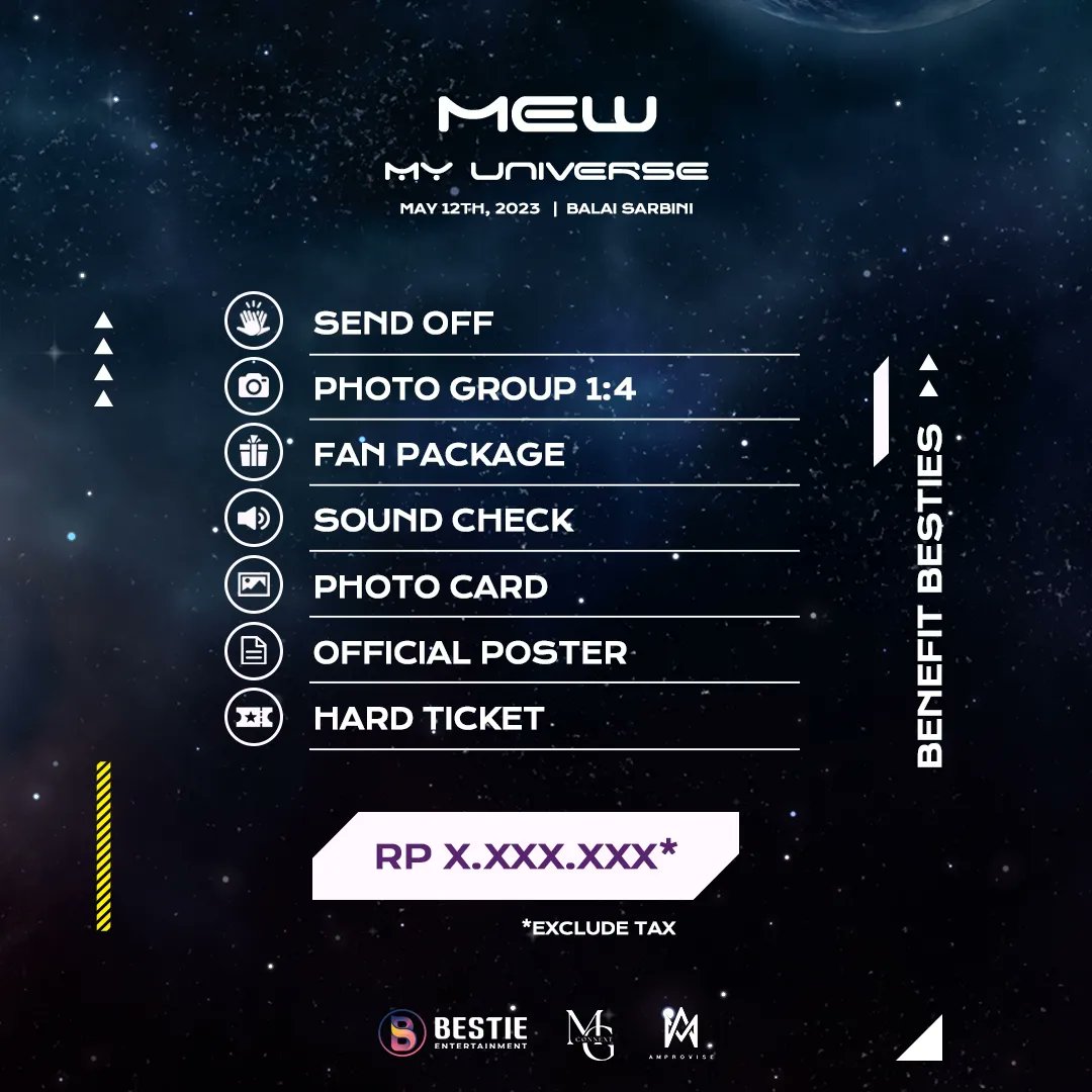 bestie_ent_id's tweet photo. Kita sudah mempersiapkan banyak benefit oke  khusus buat Mewlions. 

P'mew juga akan menghibur kalian yg hadir nanti dgn bernyanyi beberapa lagu kesukaan Mewlions! https://t.co/ZqtvhsGZLF