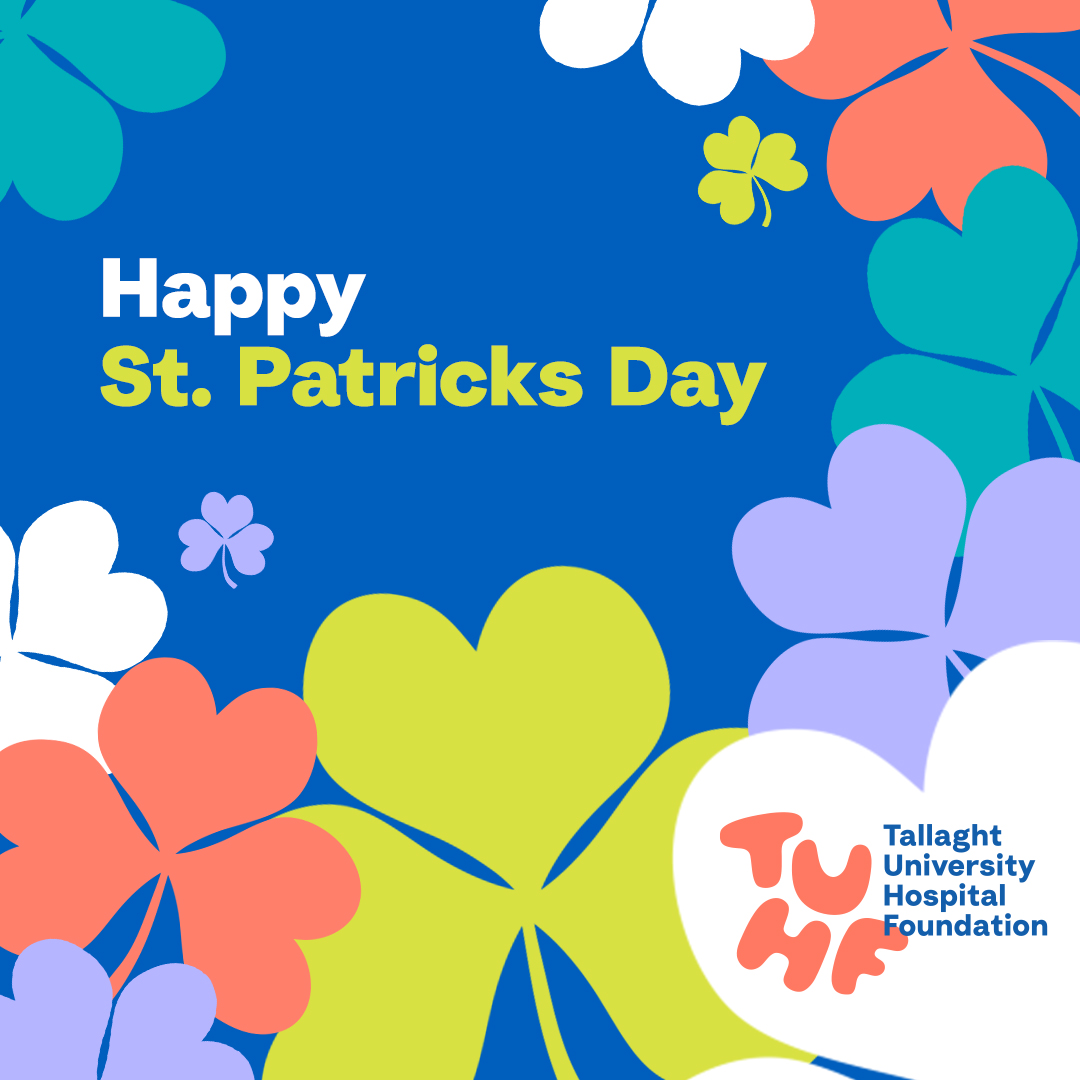 Happy St. Patrick's Day from all at TUHF! 🇮🇪☘️ #StPatricksDay #PaddysDay #TallaghtUniversityHospital #HealthcareInnovation #CommunitySupport #Fundraising #Donation #WeAreTUHF