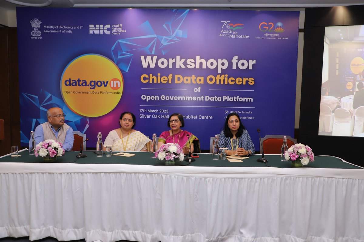 DataPortalIndia's tweet image. #Workshop for #ChiefDataOfficers of OGD Platform. CDOs from various Ministries/Departments shared their #OpenData sharing experience.  @GoI_MeitY      @NICMeity #Data