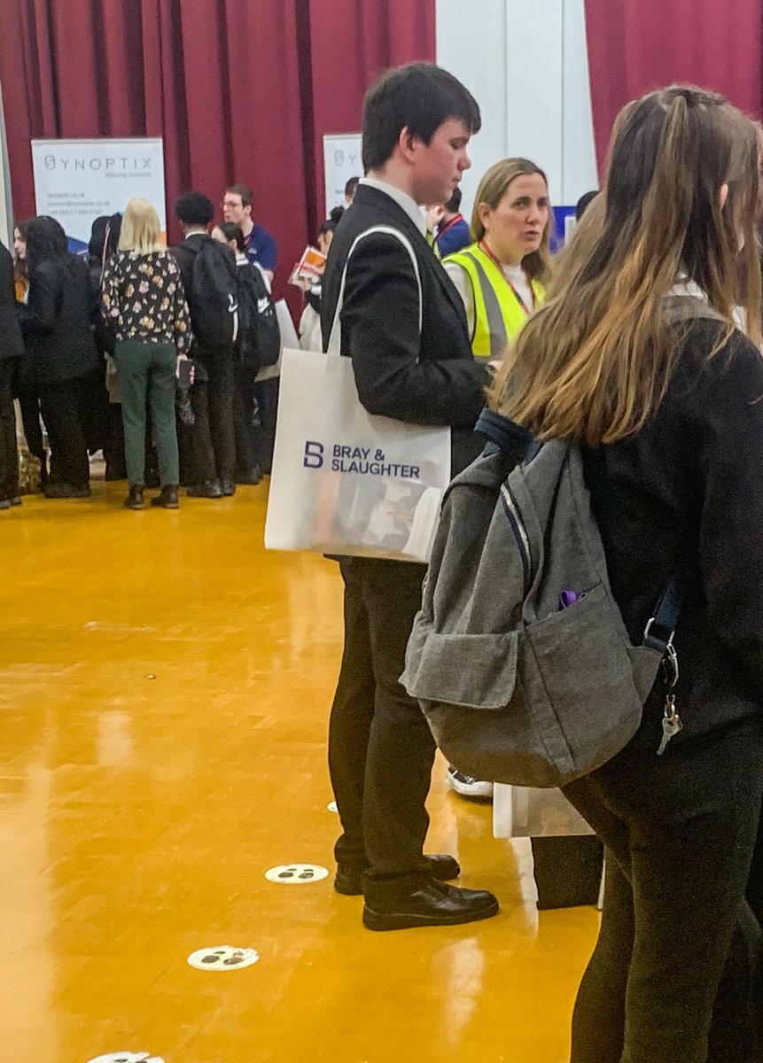 This time last week Bray &amp; Slaughter’s Marketing team Helen and Zoe were back at Orchard School in Bristol for a careers fair with other local businesses.

@WORKSBristol 
#work #experience #opportunities #construction