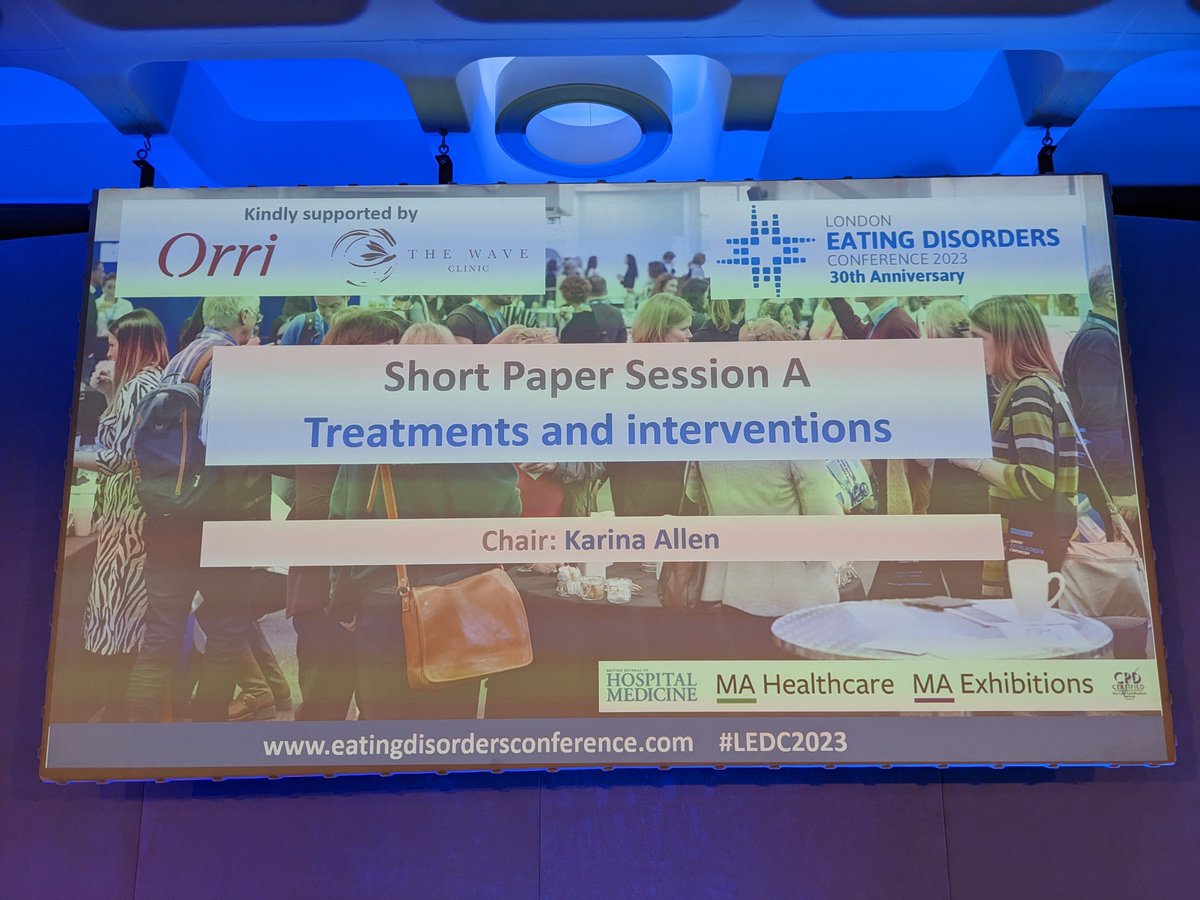 Karina_Maudsley's tweet image. Looking forward to chairing this short paper session on eating disorder treatments and interventions #LEDC2023