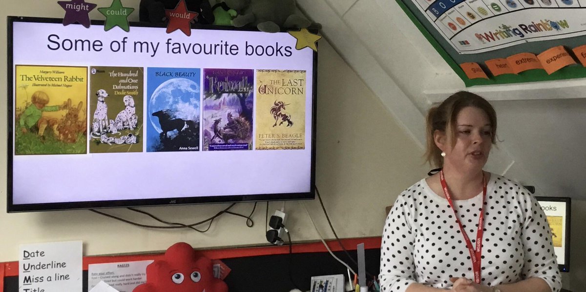 DeanCESchool's tweet photo. Class 4 enjoyed learning about author @HaraldsenHelen, her favourite books and how they have impacted and inspired her career. https://t.co/p9mGEQIEXc