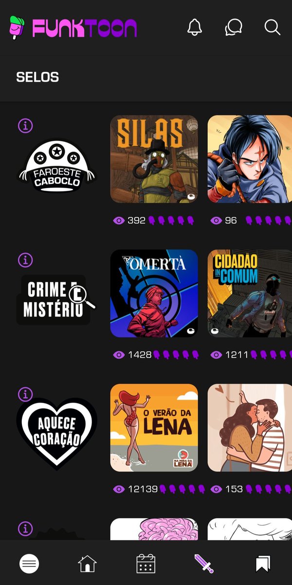 caiopegado's tweet photo. Tenho visto o pessoal compartilhando isso aqui como um possível ranking das histórias mais acessadas do @funktoonapp
Se for isso mesmo, temos Omertà, do @nerdallstars , como uma das mais lidas do selo Crime e Mistério 🥳🍻
#funktoon #fktn #picolédeboné #quadrinhos #gibi https://t.co/W5s3sBkkfl