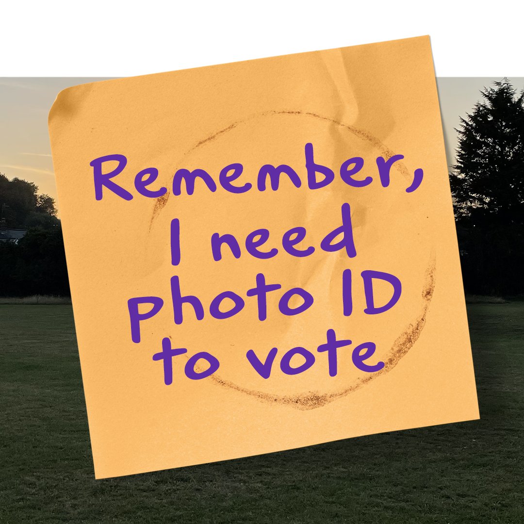 Don’t forget! 📢

Local elections are happening across England on 4 May.

You need photo ID to vote at a polling station.

Find out what ID’s accepted and apply for free voter ID if you need to ⬇️

electoralcommission.org.uk/i-am-a/voter/v…