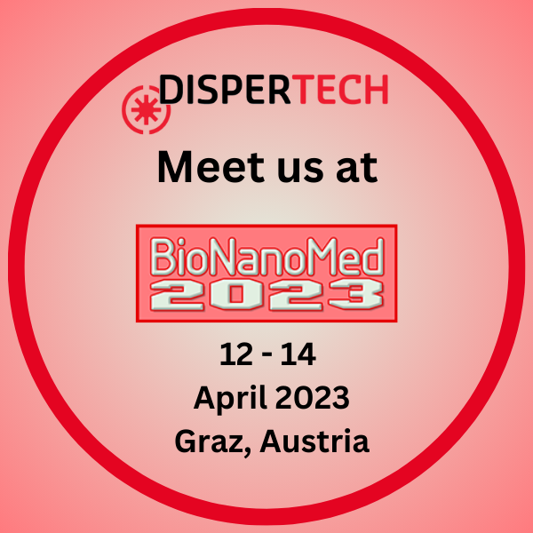 dispertech's tweet photo. Interested in how we can help you accurately determine nanoparticle concentrations?

Come and meet our team at  #BioNanoMed2023 from April 12 to 14 in Graz, Austria. We'll be happy to discuss how our devices can help you with your project.

#ExtracellularVesicles #LipidNPs https://t.co/74wfuYn8Yy