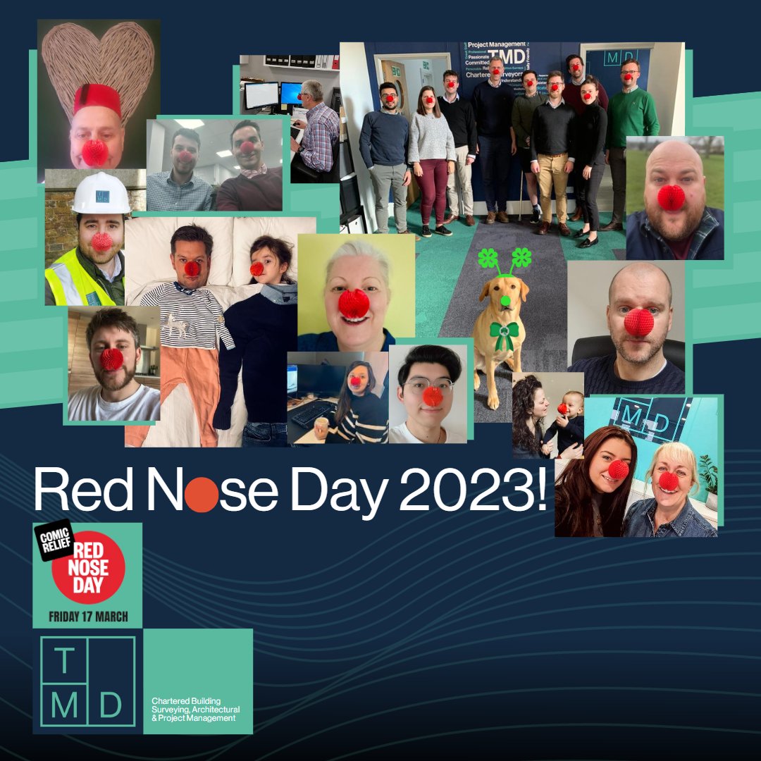 tmdSurveyors's tweet photo. Here's our team supporting Comic Relief with their red noses...apart from Simba our office dog, who has gotten the memo wrong for what day it was in the office today! 🔴

#comicrelief #rednoseday #stpatricksday #architecturaldesigner #cdmconsultancy #surveyors https://t.co/7fNe9iwODG