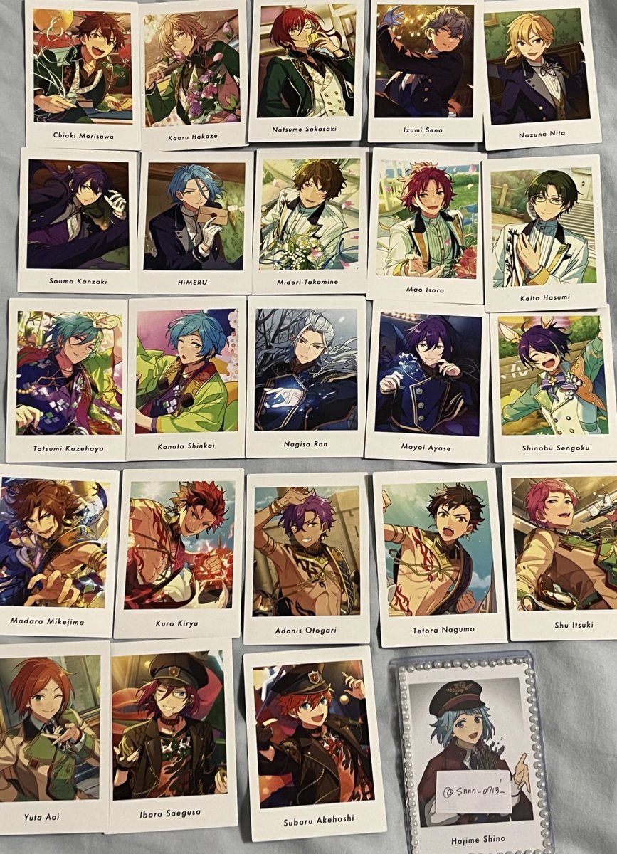 【交換】あんスタ ぱしゃっつ シャッフル Action vol.3

【譲】千秋、薫、夏目、泉、なずな、颯馬、HiMERU、翠、真緒、敬人、巽、奏汰、凪砂、マヨイ、忍、斑、紅郎、アドニス、鉄虎、宗、ゆうた、茨、スバル

【求】創、桃李、藍良、凛月

郵送または福岡天神博多手渡し希望です。