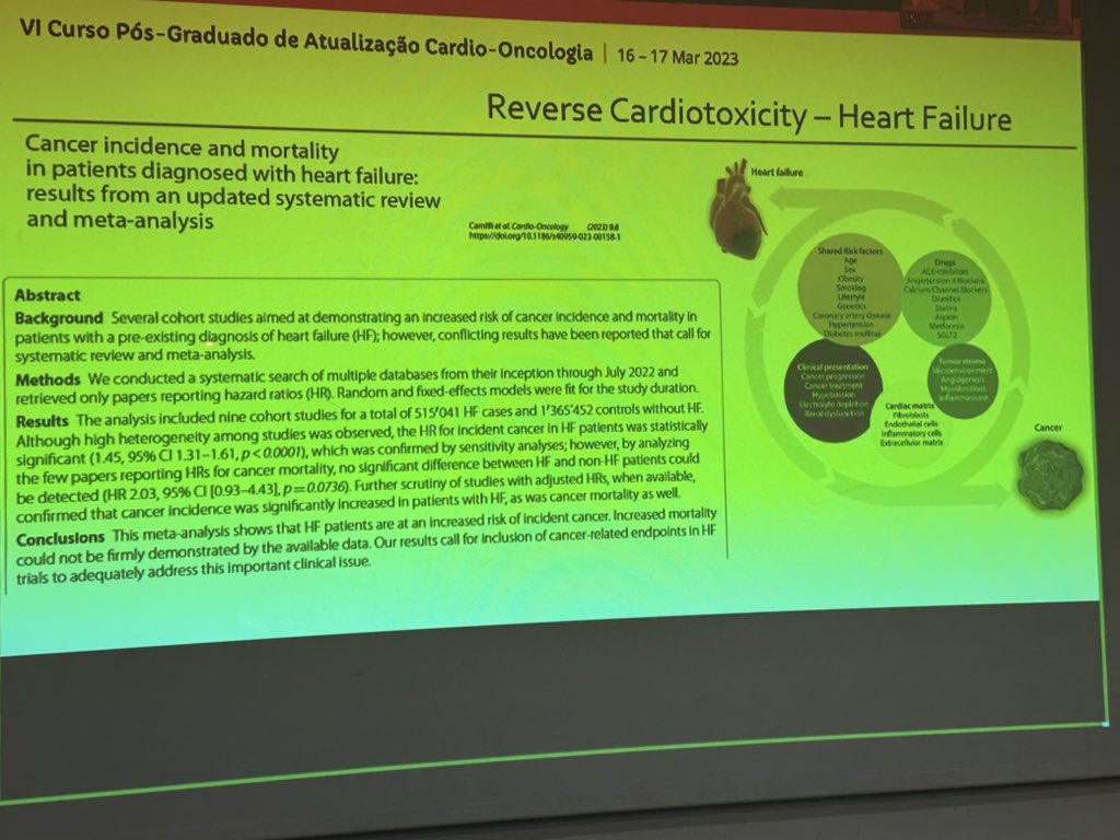 The concept of reverse cardiotoxicity introduced- how HF may contribute to incident cancer @DrNasrien <a href="/JavedButler1/">Javed Butler</a> @JJheart_doc <a href="/GiuseppeGalati_/">Giuseppe Galati</a> <a href="/SABOURETCardio/">SABOURETCardiologist</a> <a href="/foziaahmedMD/">fozia ahmed</a> <a href="/datsunian/">Eric H Yang, MD</a>