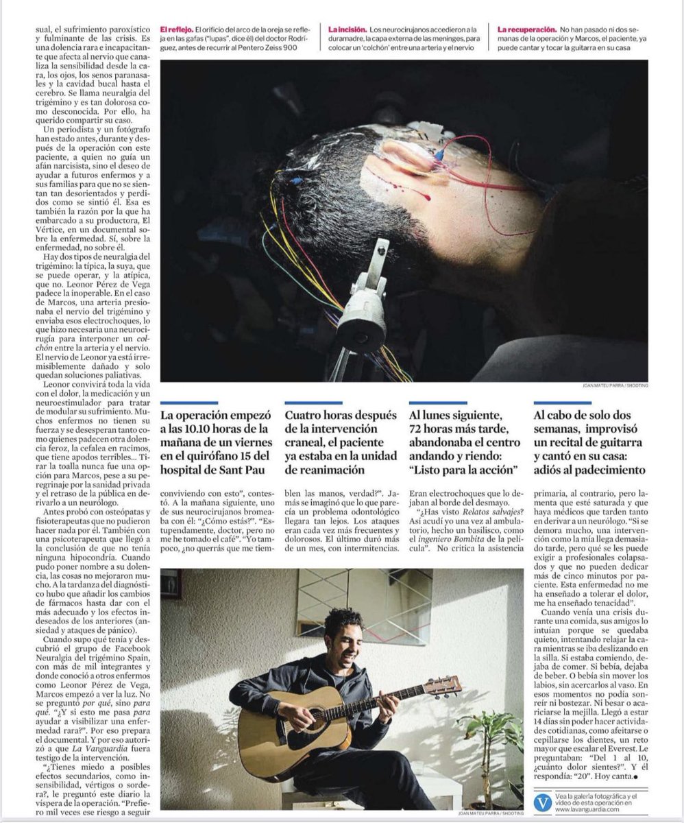 UCNSantPau's tweet image. Hoy @LaVanguardia, a través de la historia de un paciente operado por nuestro equipo, se hace eco de una enfermedad que puede llegar a mermar gravemente la calidad de vida de quien la sufre, la #neuralgiadeltrigémino. Precioso artículo. Gracias por ayudarnos a dar visibilidad.