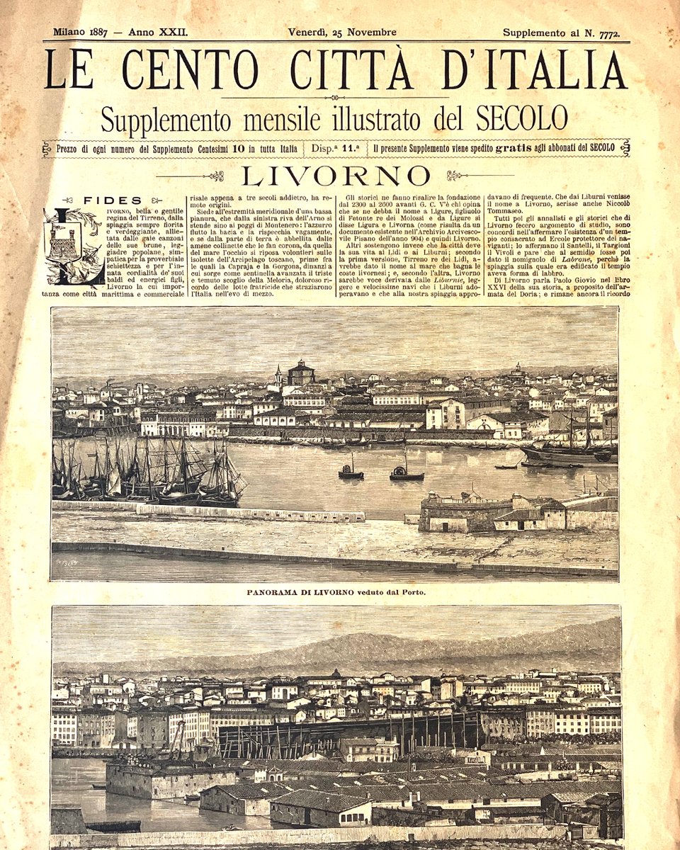 etracom's tweet photo. Il Secolo è stato un quotidiano di MI fondato nel 1866. Nel 1887 cominciarono a pubblicare Le Cento città d'Italia un inserto mensile. Lo stesso anno uscì il numero su #Livorno #history #storiadilivorno #tuscany #leghorn #leghornhistory #Tuscanygram #TuscanyLovers #TuscanyPeople https://t.co/1OoruIH9oN