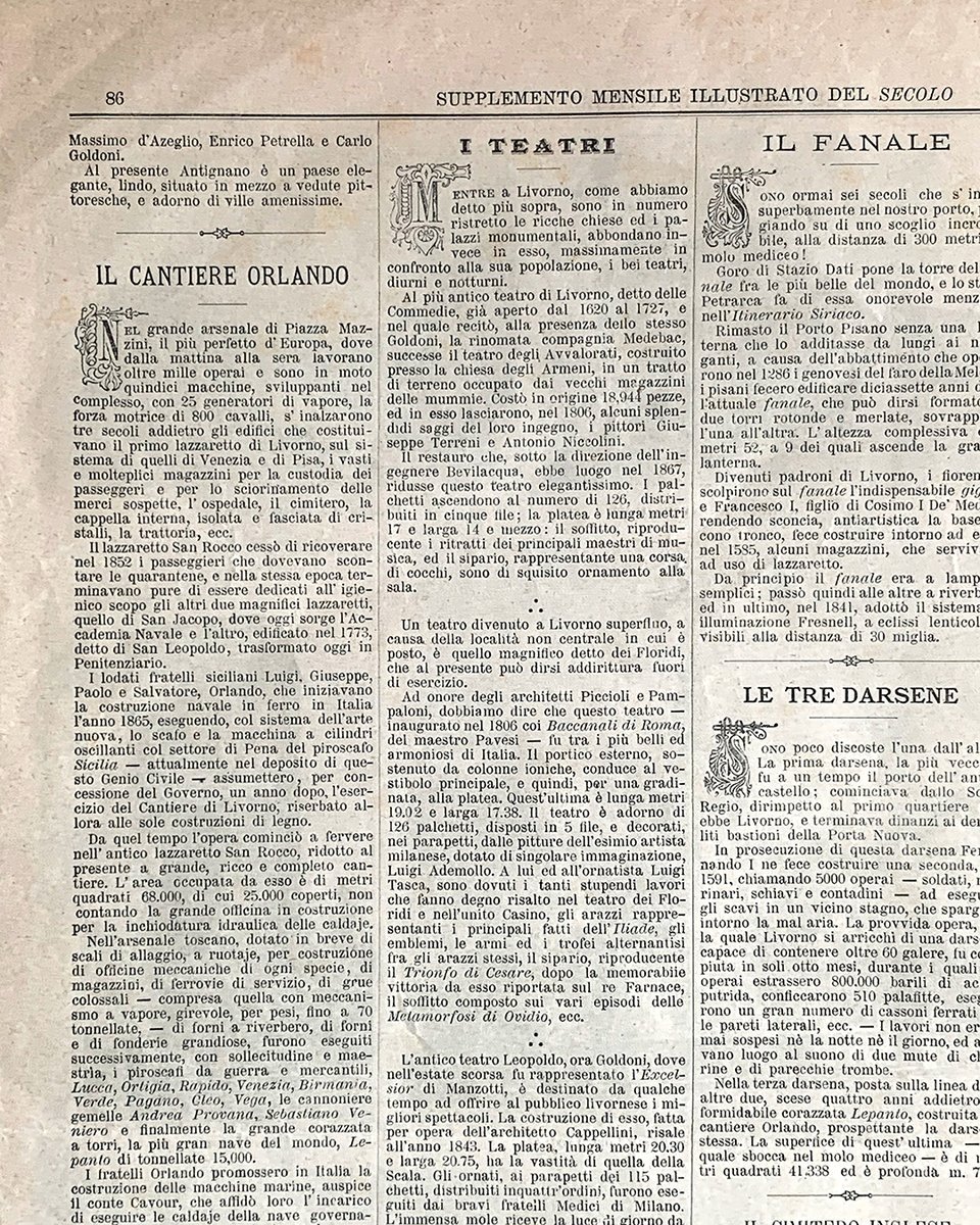 etracom's tweet photo. Il Secolo è stato un quotidiano di MI fondato nel 1866. Nel 1887 cominciarono a pubblicare Le Cento città d'Italia un inserto mensile. Lo stesso anno uscì il numero su #Livorno #history #storiadilivorno #tuscany #leghorn #leghornhistory #Tuscanygram #TuscanyLovers #TuscanyPeople https://t.co/1OoruIH9oN
