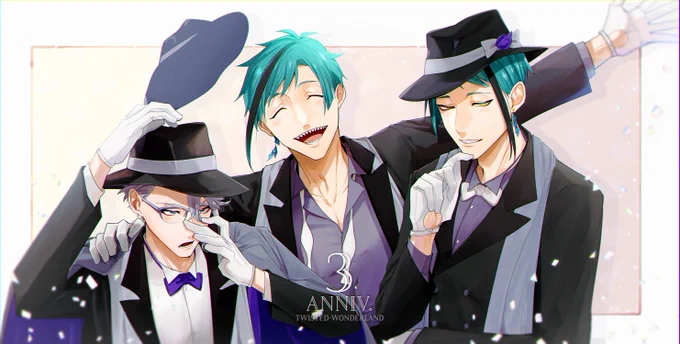 #ツイステ3周年#twstファンアート3周年おめでとうございますオクタでお祝い～ 