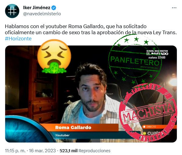 joseasekas's tweet photo. Lo que esta haciendo Roma gallardo, es un delito, como casarte por los papeles, algo ilegal, que esta contemplado en la ley y la fiscalia deberia actuar de oficio. https://t.co/gDMCsoN0sh